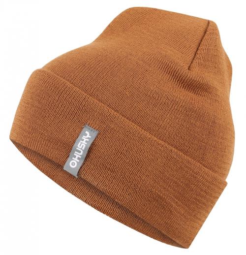 Husky Merhat 1 mustard, L-XL Pánska merino čiapka