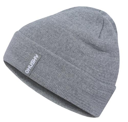 Husky Merhat 4 šedý melír, S-M Dámska merino čiapka