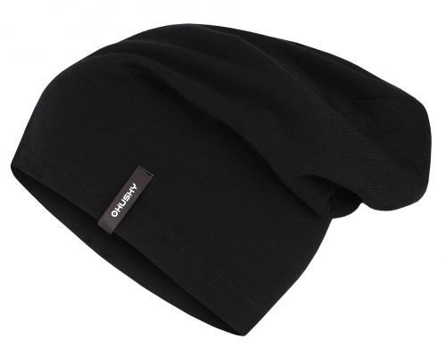 Husky Merhat black Merino čiapka