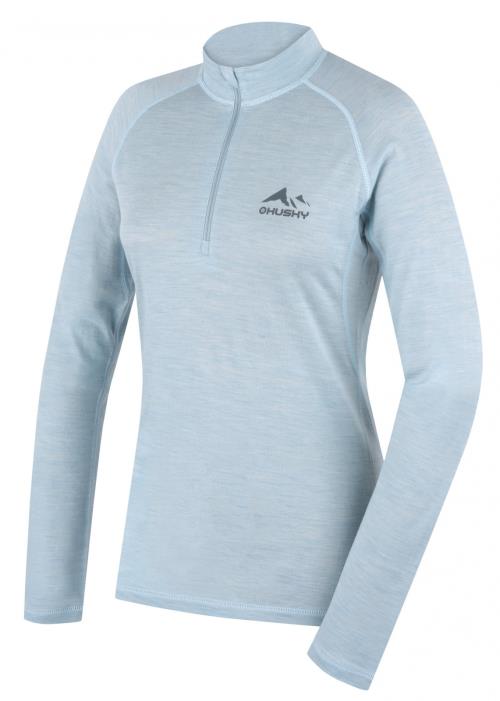 Husky Merow zips L faded mint, XL Merino termoprádlo tričko