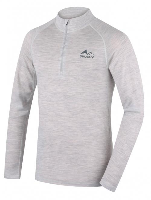 Husky Merow zips M light grey, M Merino termoprádlo tričko