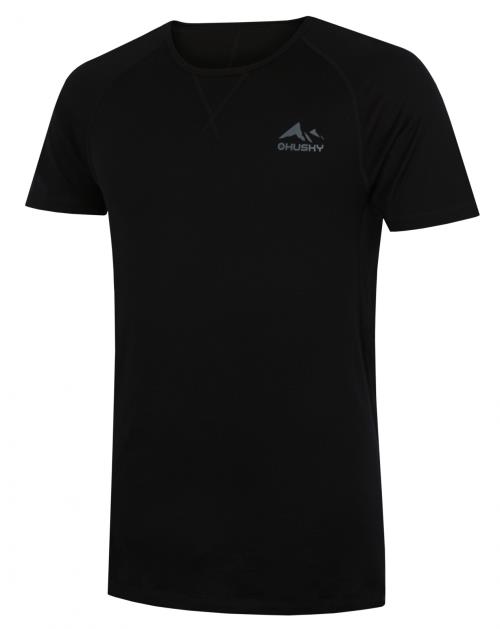 Husky Mersa M black, M Merino termoprádlo tričko