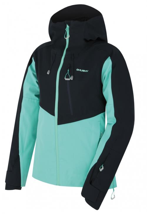 Husky Mistral L black blue/turquoise, M Dámska lyžiarska bunda
