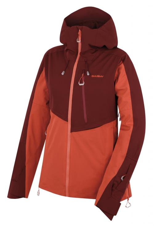 Husky Mistral L bordo/fd. red, S Dámska lyžiarska bunda