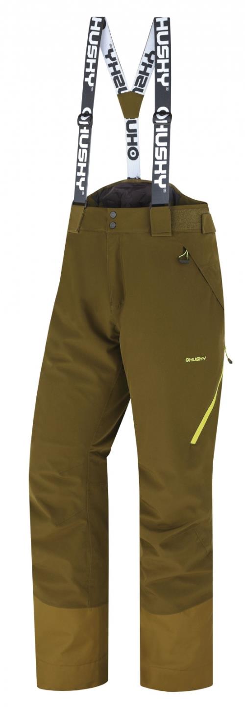 Husky Mitaly M dk. khaki, XXL Pánske lyžiarske nohavice