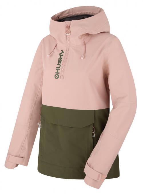 Husky Nabbi L lt. pink/khaki, XS Dámska outdoorová bunda
