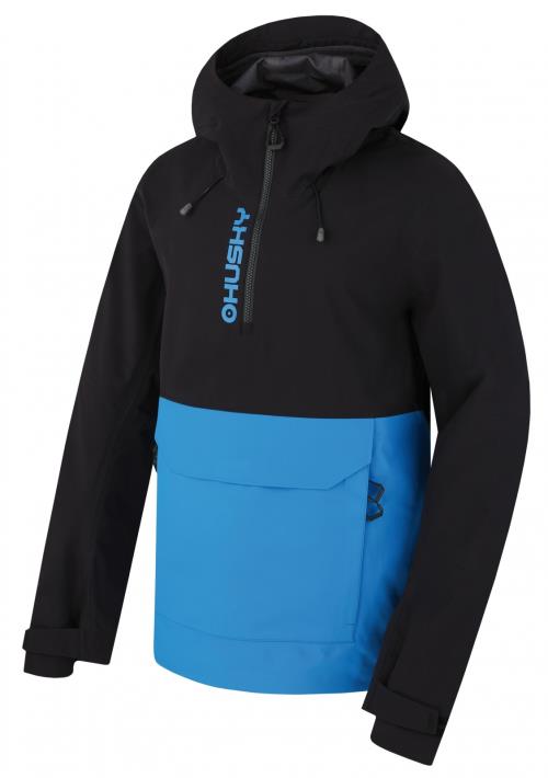 Husky Nabbi M black/neon blue, L Pánska outdoorová bunda