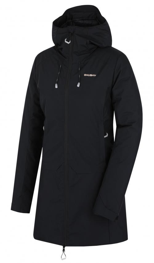 Husky Naveli L black, XL - plus Dámsky hardshellový plnený kabát