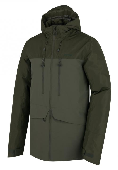 Husky Nebet M dark khaki, S Pánska plnená zimná bunda