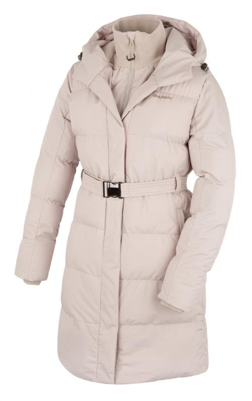 Husky Nerine L beige, L Dámsky hardshellový plnený kabát