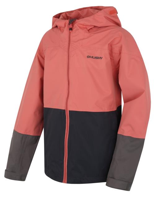Husky Nicker K ružová/tm. šedá, 140 Detská hardshell bunda