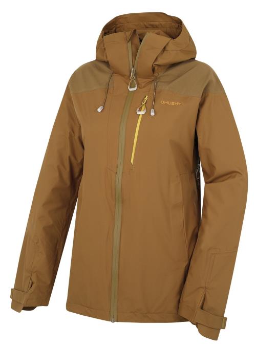 Husky Nicker L tm. khaki, L Dámska hardshellová bunda