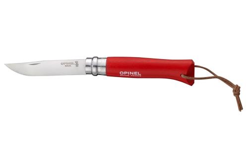 Opinel VR N°08 Inox trekking červená Zatvárací nôž