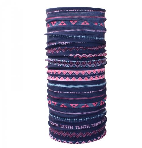 Husky Printemp pink triangle stripes, UNI multifunkčná šatka