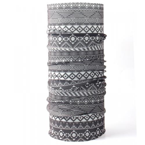 Husky Printemp grey triangle stripes, UNI multifunkčná šatka