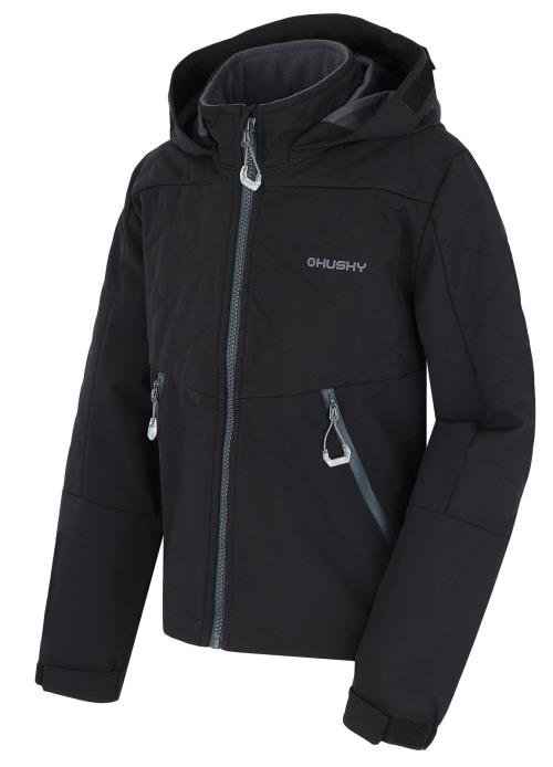 Husky Salex K black, 140 Detská softshell bunda