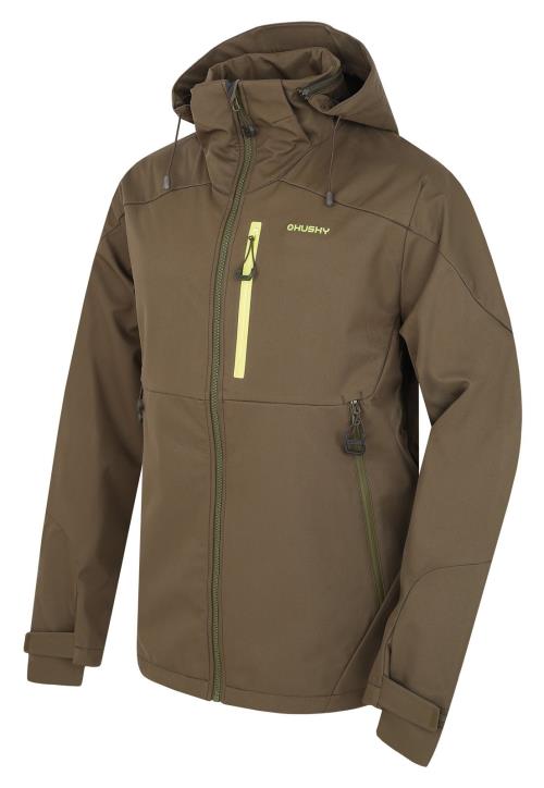 Husky Sauri M tm. khaki, M Pánska softshellová bunda