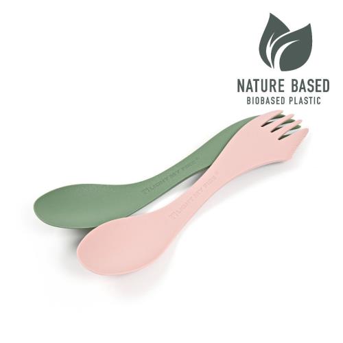 Light my fire Spork medium BIO 2-pack sandygreen/dustypink Cestovný príbor
