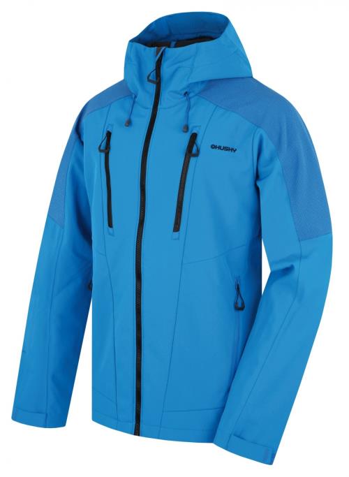 Husky Sevan M neon blue, XXL Pánska softshellová bunda
