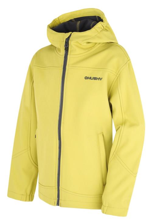 Husky Simbo K lime green, 152 Detská softshellová bunda