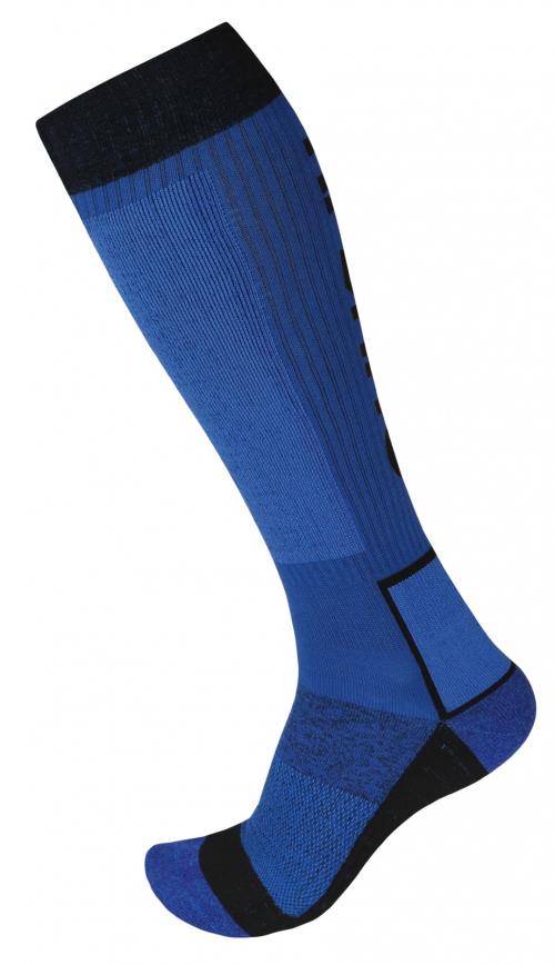 Husky Snow Wool modrá/čierna, L(41-44) Ponožky
