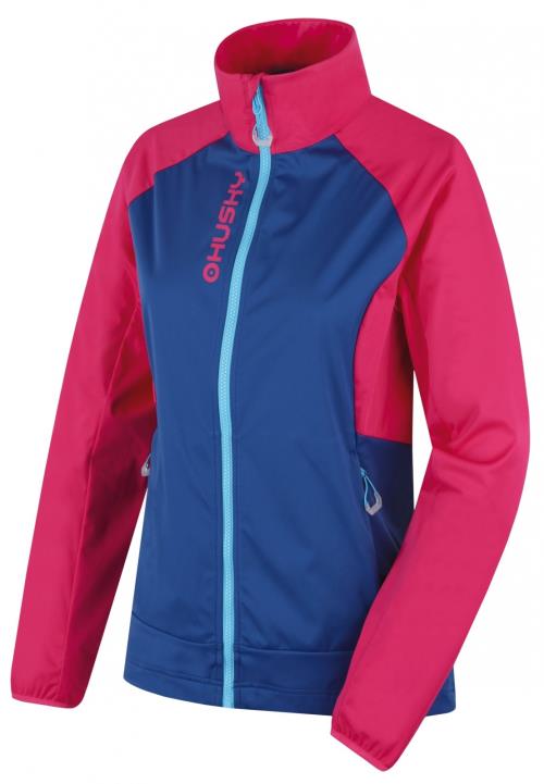 Husky Suli L pink/blue, S Dámska softshell bunda