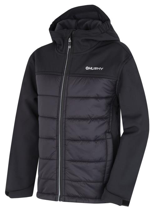 Husky Swany K black, 122 Detská softshellová plnená bunda