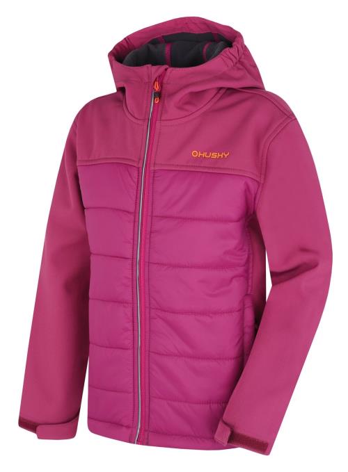 Husky Swany K dark magenta, 112 Detská softshellová plnená bunda