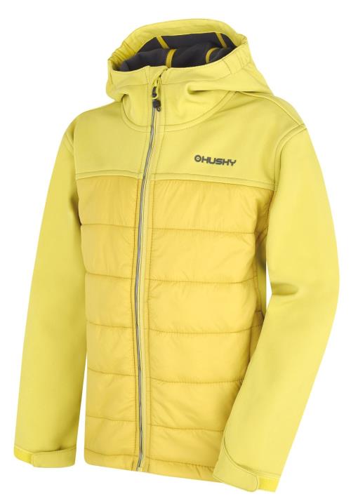 Husky Swany K lime green, 164 Detská softshellová plnená bunda