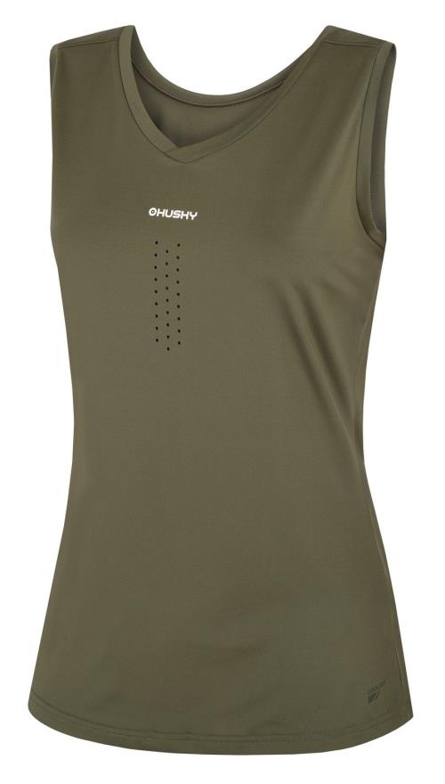 Husky Tango L tm. khaki, L Dámske obojstranné funkčné tielko