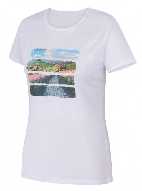 Husky Tee Flo L white, XXL Dámske bavlnené tričko