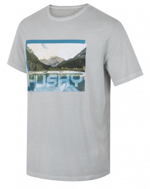 Husky Tee Lake M light grey, XL Pánske bavlnené tričko