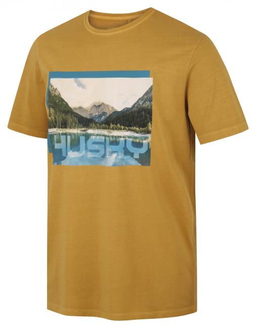Husky Tee Lake M mustard, XL Pánske bavlnené tričko