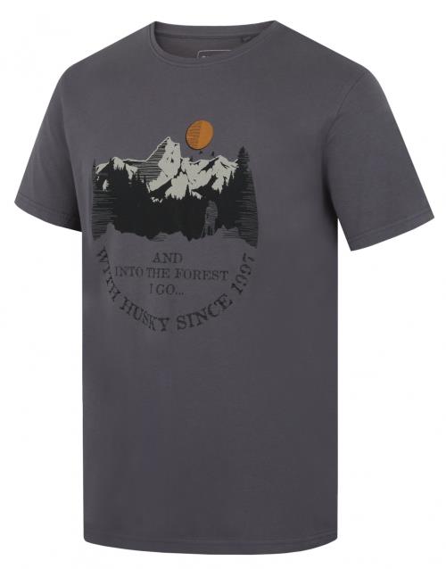 Husky Tee Moon M dark grey, S Pánske bavlnené tričko