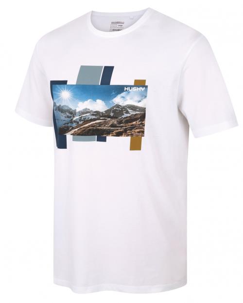 Husky Tee Skyline M white, XXL Pánske bavlnené tričko