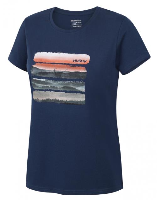 Husky Tee Vane L dark blue, M Dámske bavlnené tričko