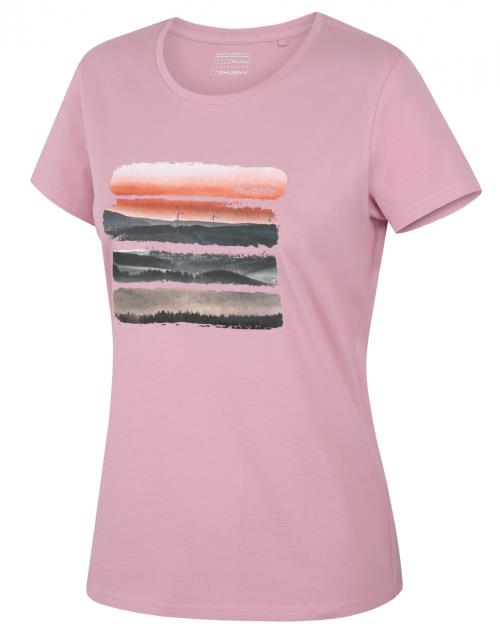 Husky Tee Vane L light pink, XXL Dámske bavlnené tričko