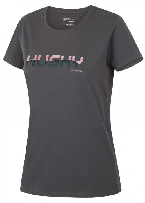 Husky Tee Wild L dark grey, XXL Dámske bavlnené tričko