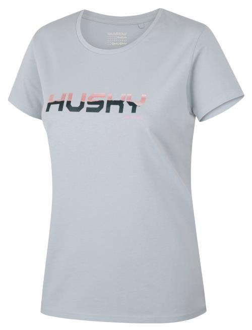 Husky Tee Wild L light grey, XS Dámske bavlnené tričko