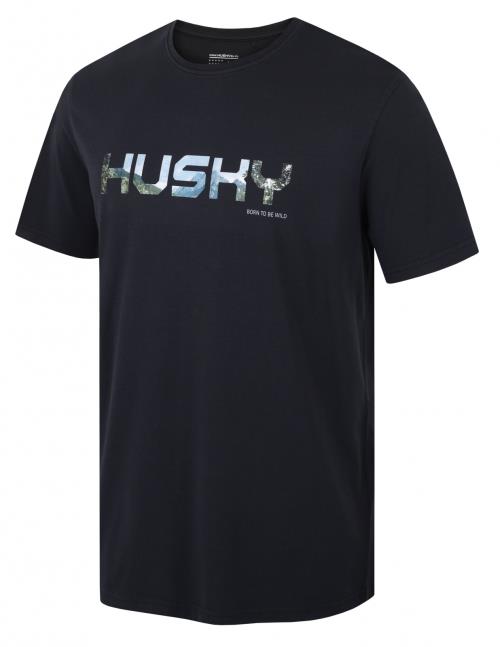 Husky Tee Wild M black, XXXL Pánske bavlnené tričko