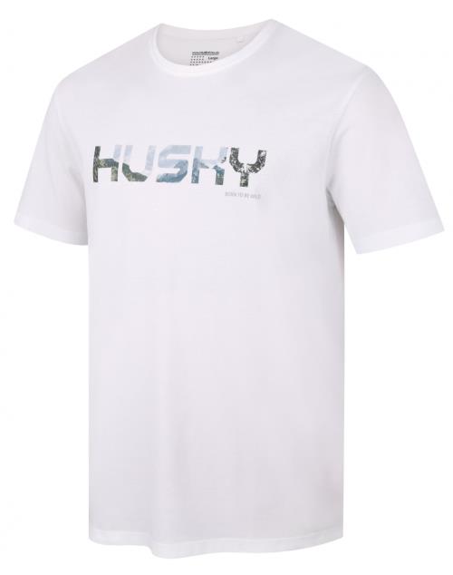Husky Tee Wild M white, L Pánske bavlnené tričko