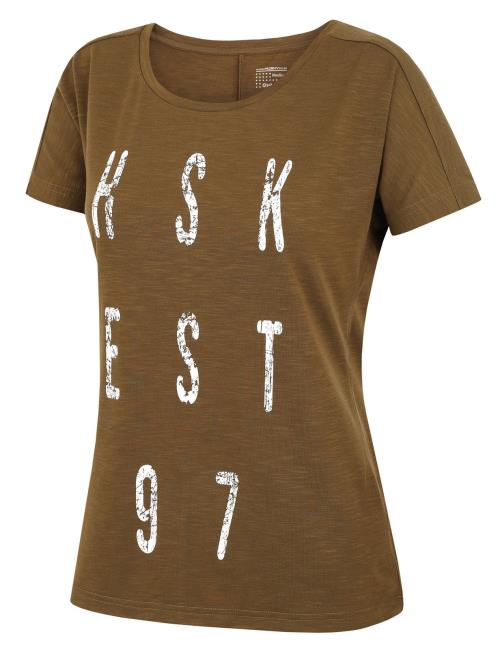 Husky Tingl L tm. khaki, M Dámske funkčné tričko