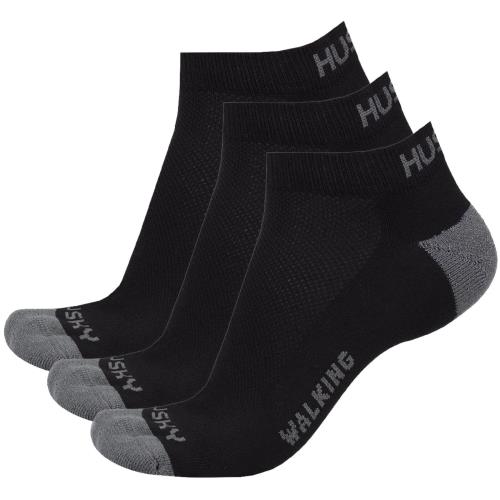 Husky Walking 3pack čierna, L(41-44) Ponožky